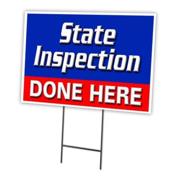 State Inspection Done Yard & Stake outdoor plastic coroplast window, C-1824 State Inspection Done, Signmission, Mfr#: C-1824 State Inspection Done